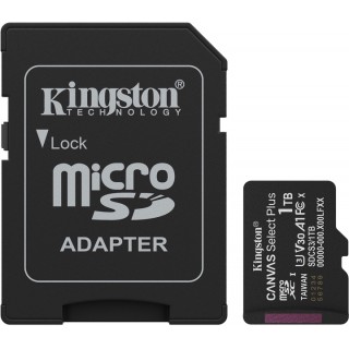 Kingston 1.0TB microSD Class10 A1 (V10) Canvas Select Plus Gen3 +SD adapter